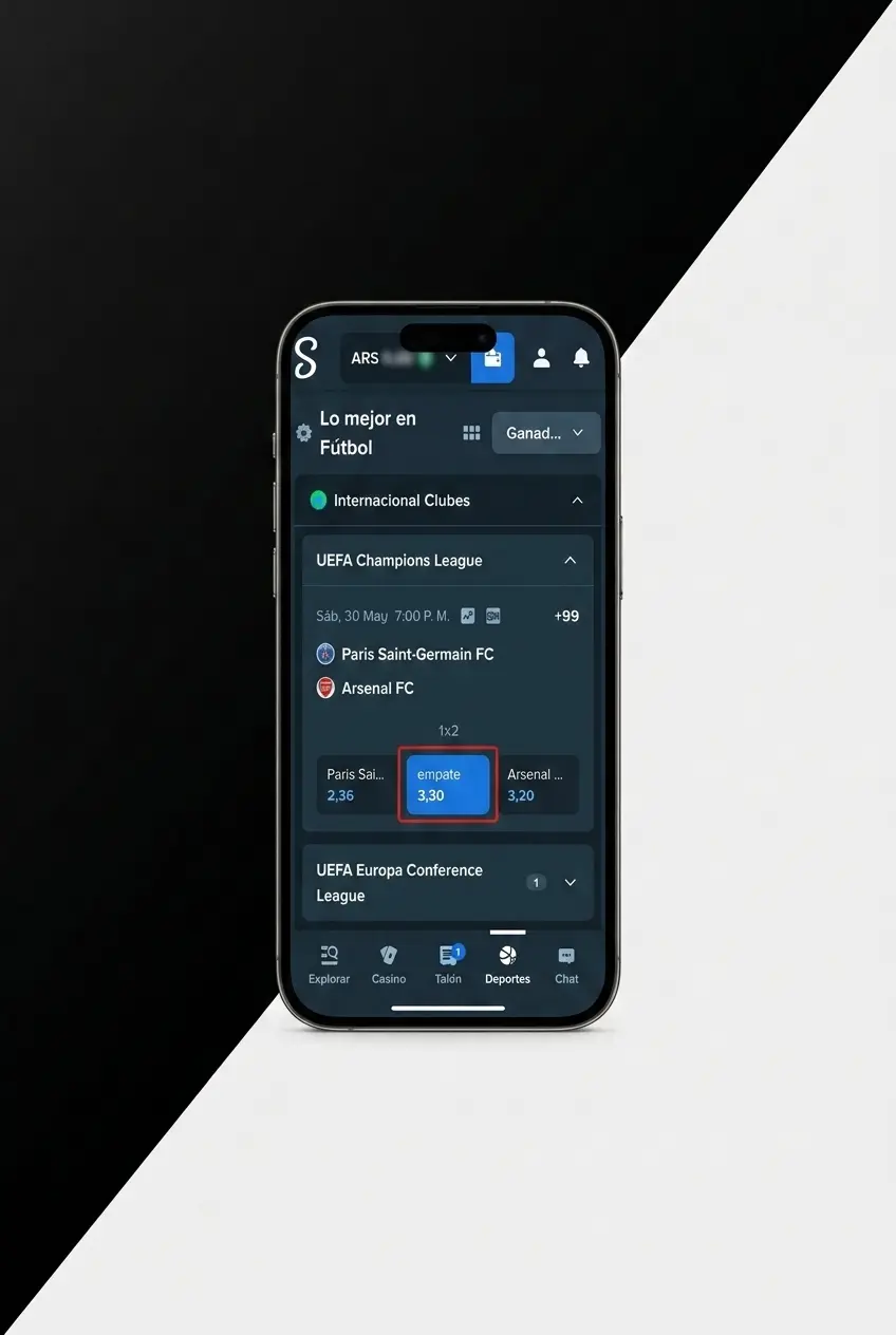 Pantalla de apuestas de básquet en la app de Stake para iOS y Android con cuotas en vivo y notificaciones push