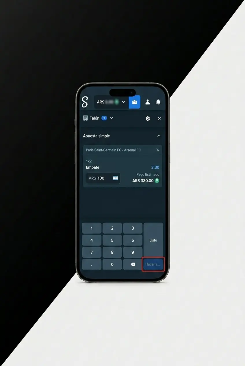 Pantalla de apuestas de básquet en la app de Stake para iOS y Android con cuotas en vivo y notificaciones push