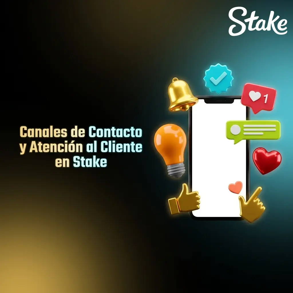 Canales de atención al cliente en Stake: chat en vivo, correo electrónico, centro de ayuda y redes sociales