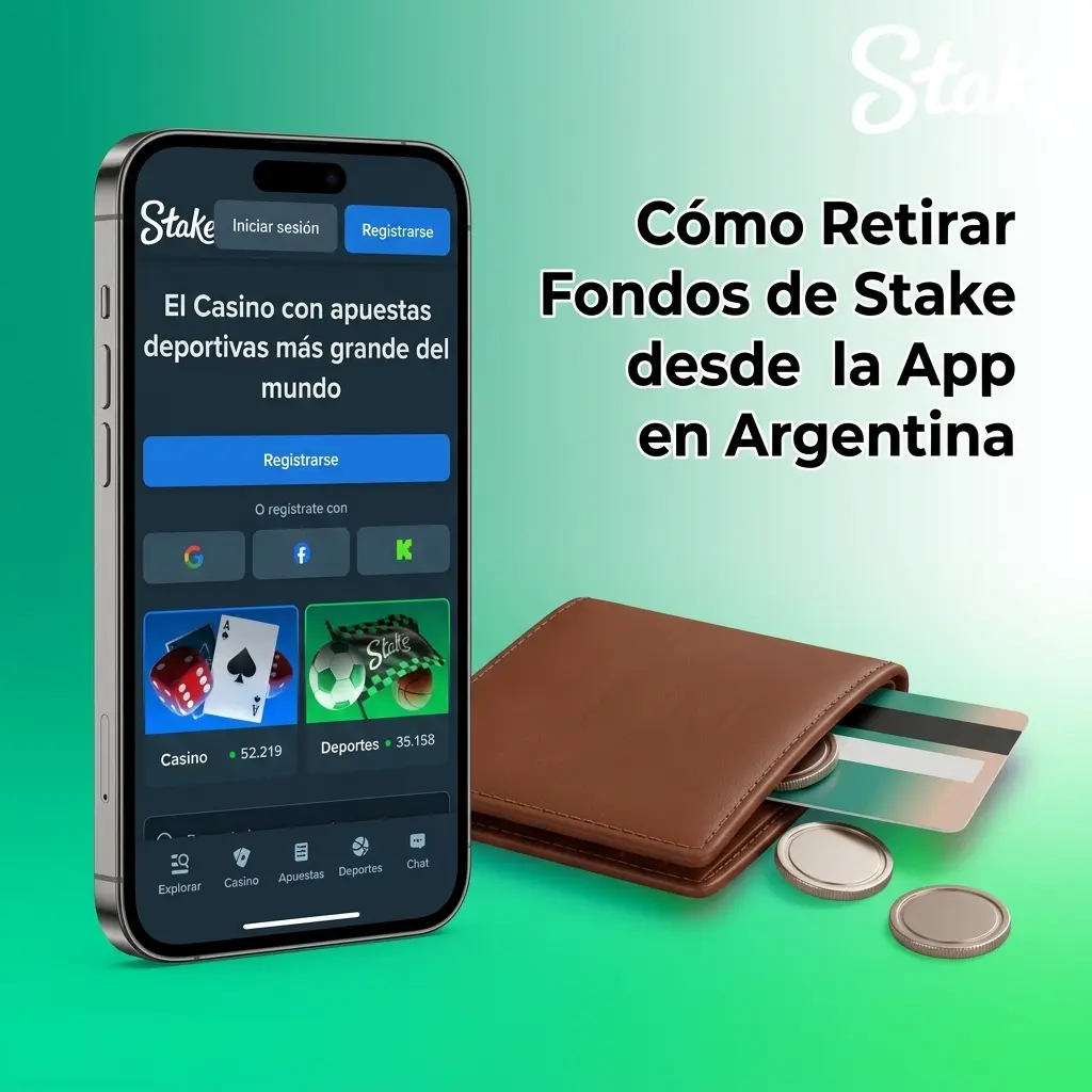 Pasos para retirar fondos de Stake desde la app en Argentina con opciones Visa, Mastercard o Bitcoin