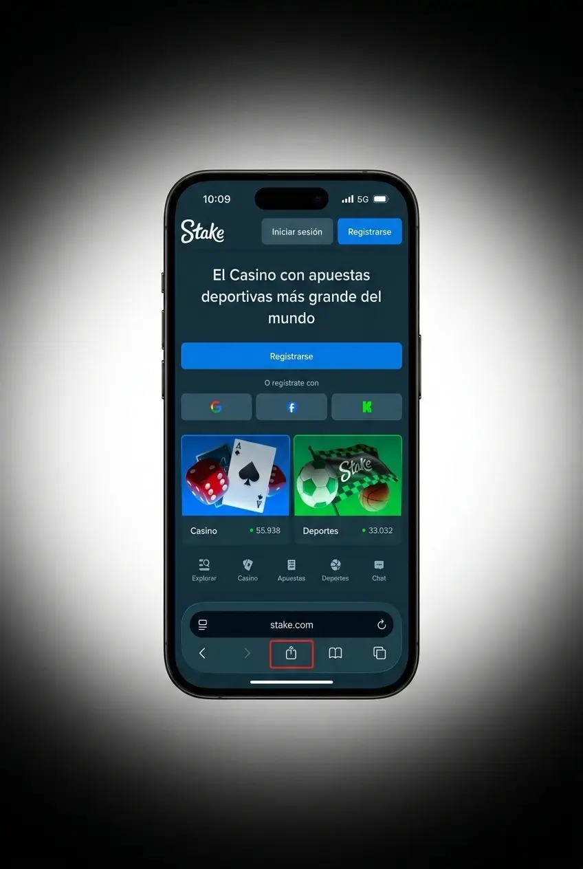 Guía para instalar la app PWA de Stake en iPhone y iPad desde Safari con acceso al casino y Aviator