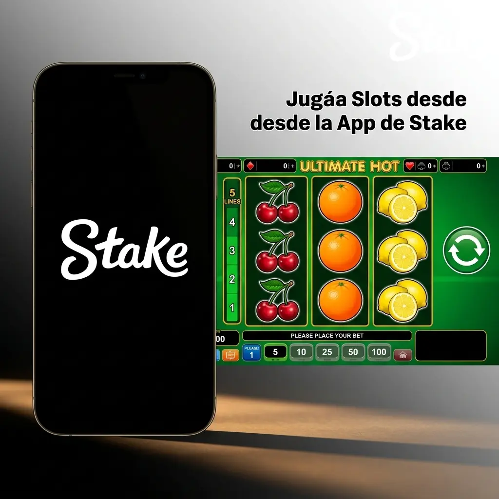 App móvil de Stake para jugar slots en Android e iOS con catálogo completo y modo demo disponible