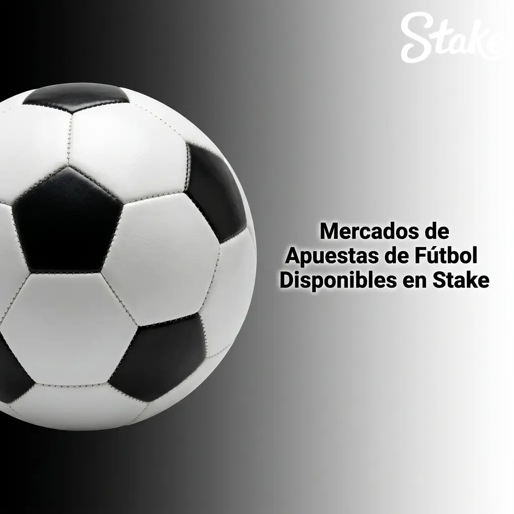 Mercados de apuestas de fútbol en Stake: 1X2, Over/Under, BTTS, hándicap, marcador exacto y goleador