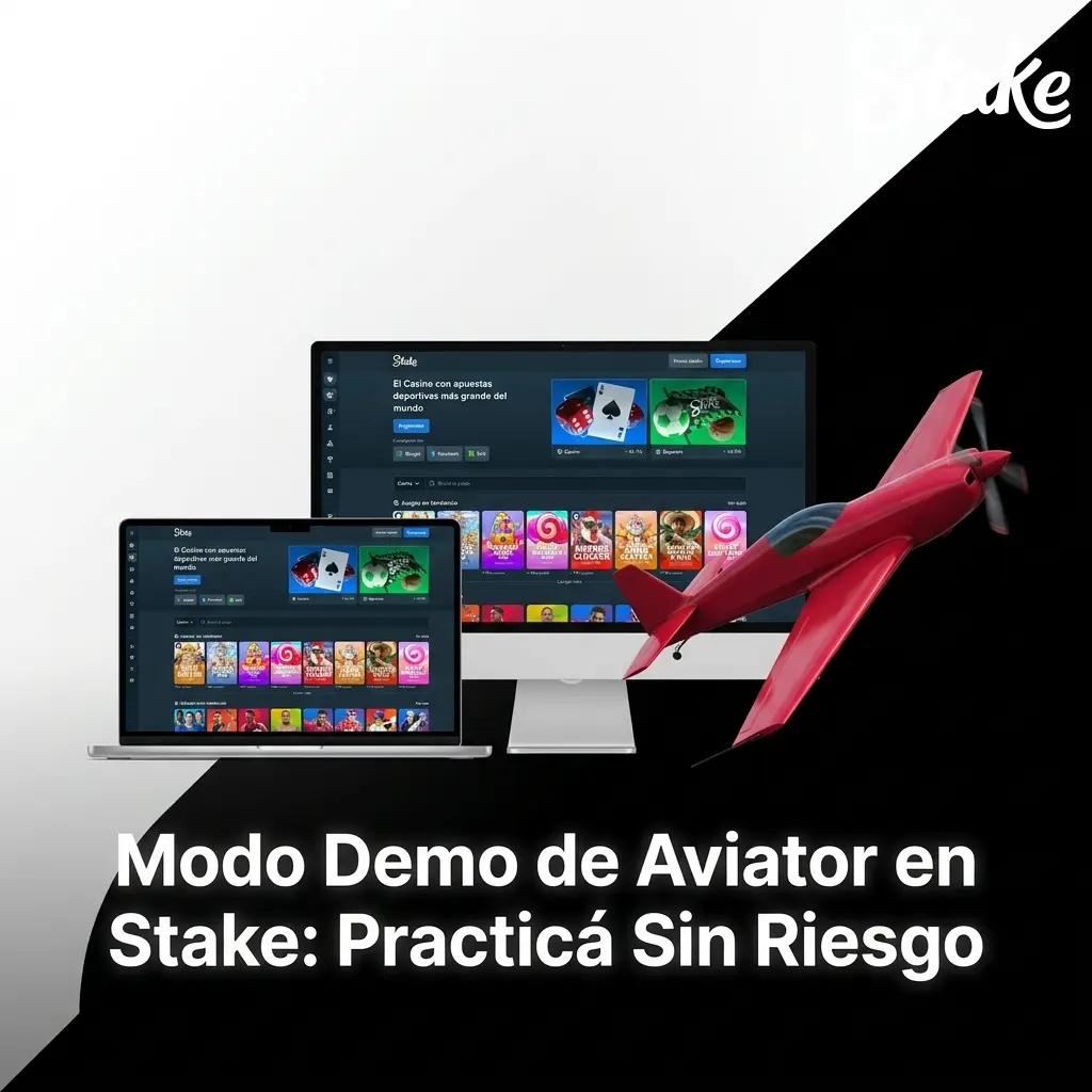 Modo demo de Aviator en Stake con créditos virtuales para practicar sin riesgo ni depósito