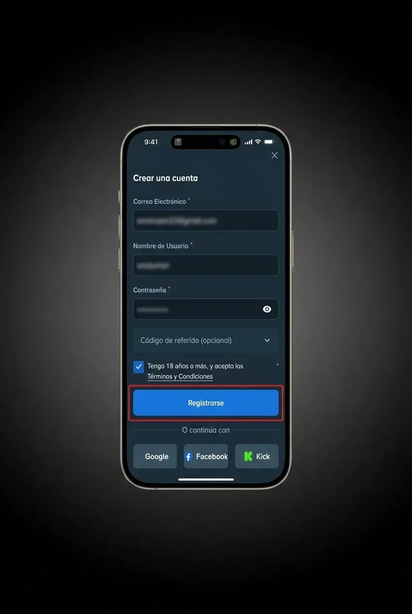 Activación de código promocional en la app móvil de Stake para iOS y Android en 4 pasos simples